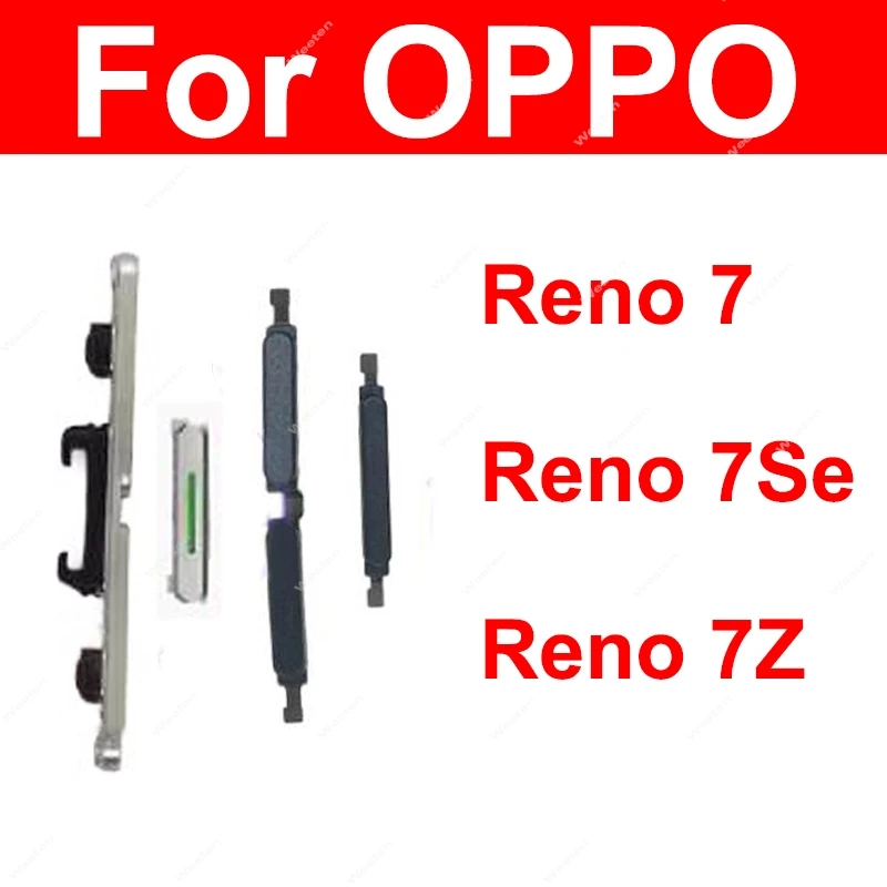 1Set Power Volume Buttons For OPPO Reno 7 7Se 7Z 4G 5G On Off Power Volume Up Down Switch Side Buttons Keypads Parts