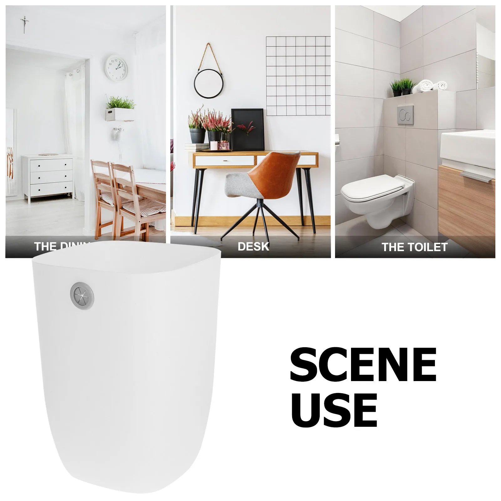 

Big Size Trash Can Household Plastic Wastebasket for Home Organization Multi-Function Garbage Bathroom Living