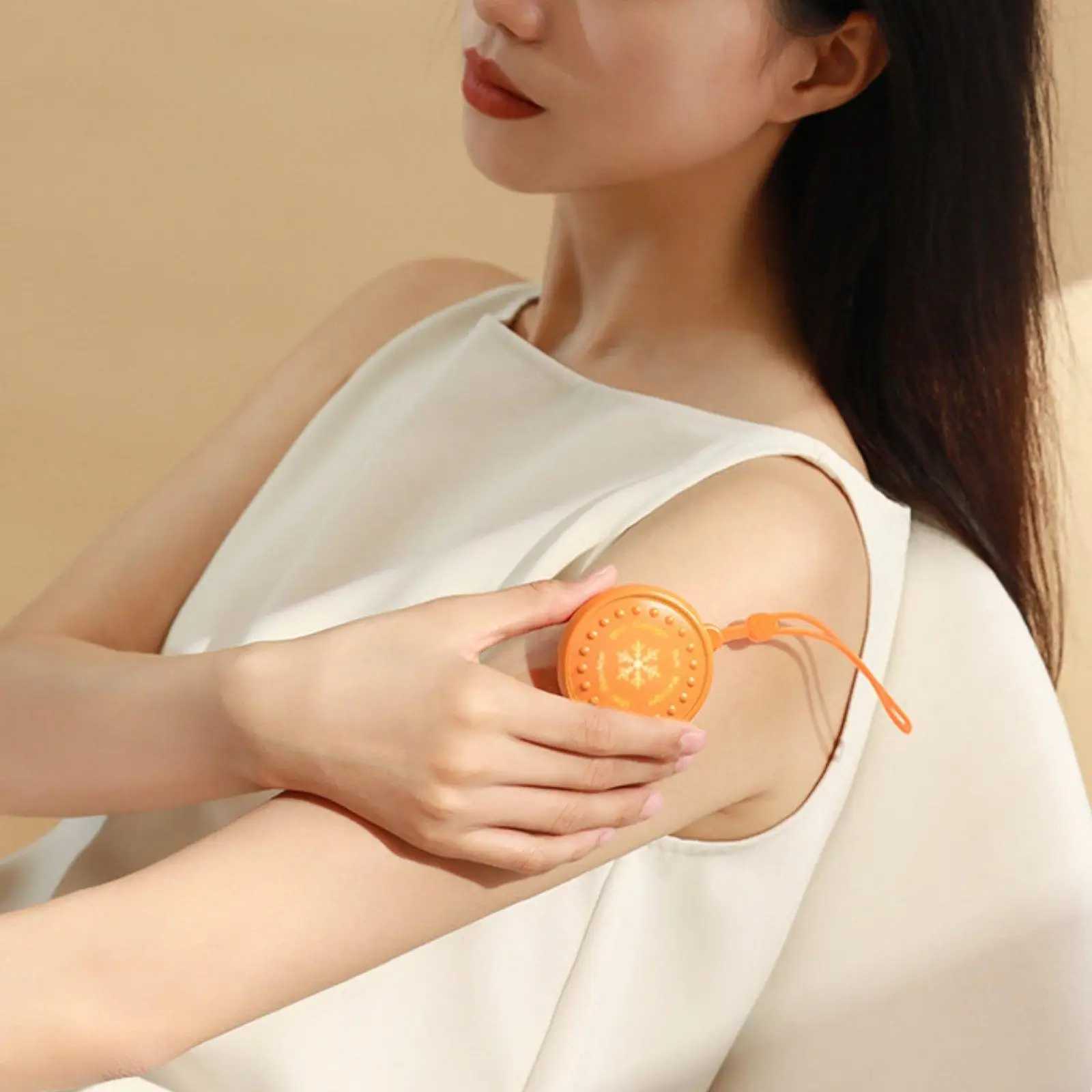 Quiet Vibrating Massager with Light Effect Mini Handheld Deep Tissue Relaxation for Personal Care