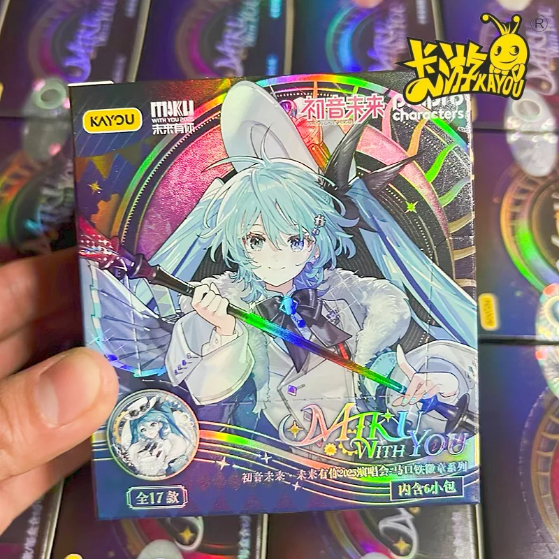 KAYOU Genuine Hatsune Miku Tinplate Badge Series You Are The Future 2025 Anime Character Peripheral Brooch Badge Gift for Kids