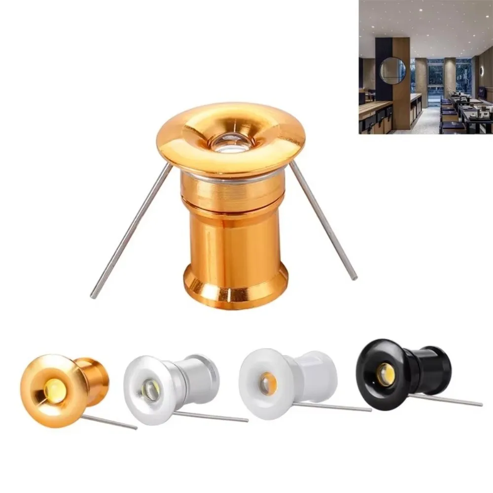 Durable 1W Power Mini LED Spotlight DC12V 3000K Warm Light Recessed Downlight Cabinet Downlight Stairs Lighting