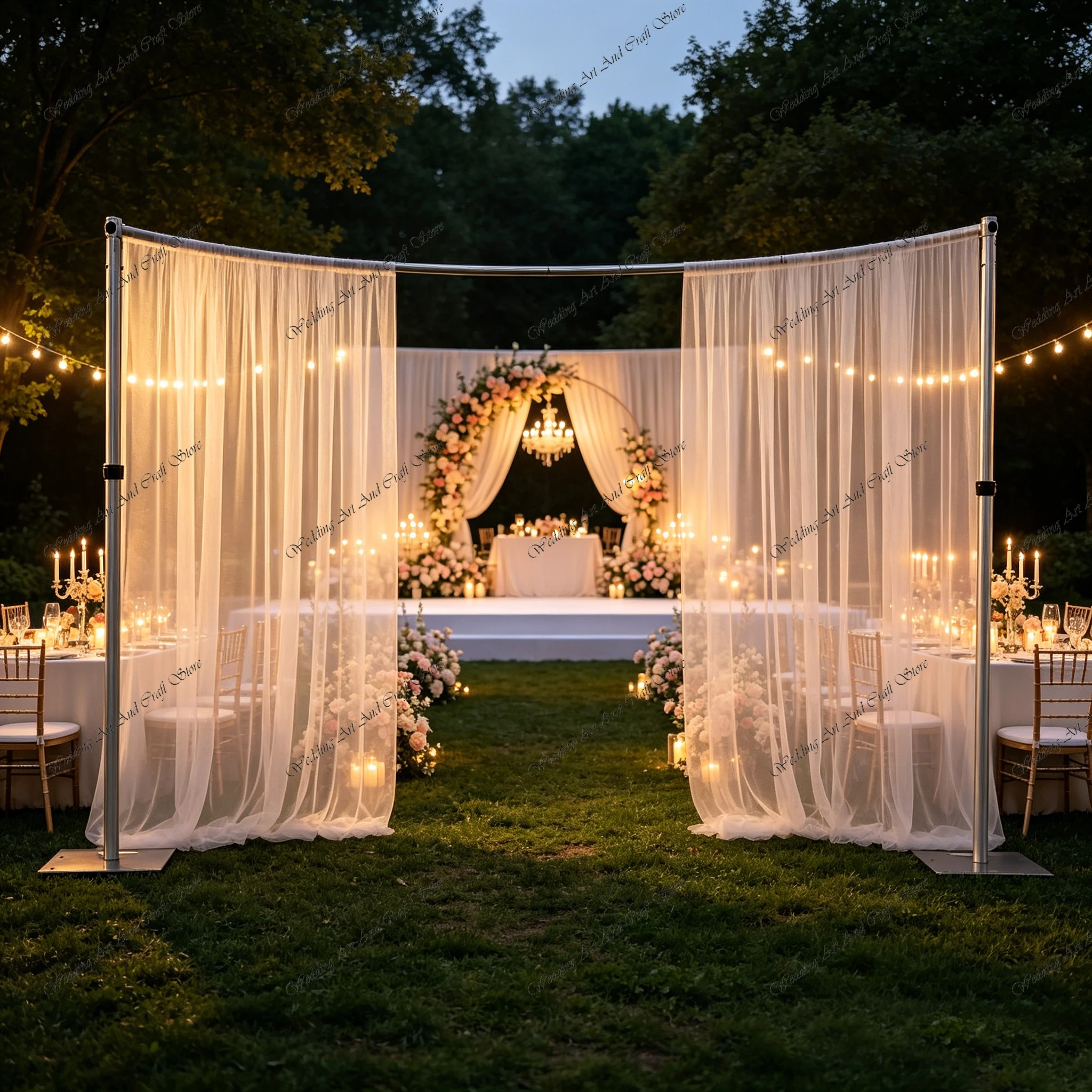 1pc f30 3X3m Backdrop Stand for Wedding Events Curve Backdrop Stand Heavy Duty Adjustable Backdrop Stand for Party Event ivy1044