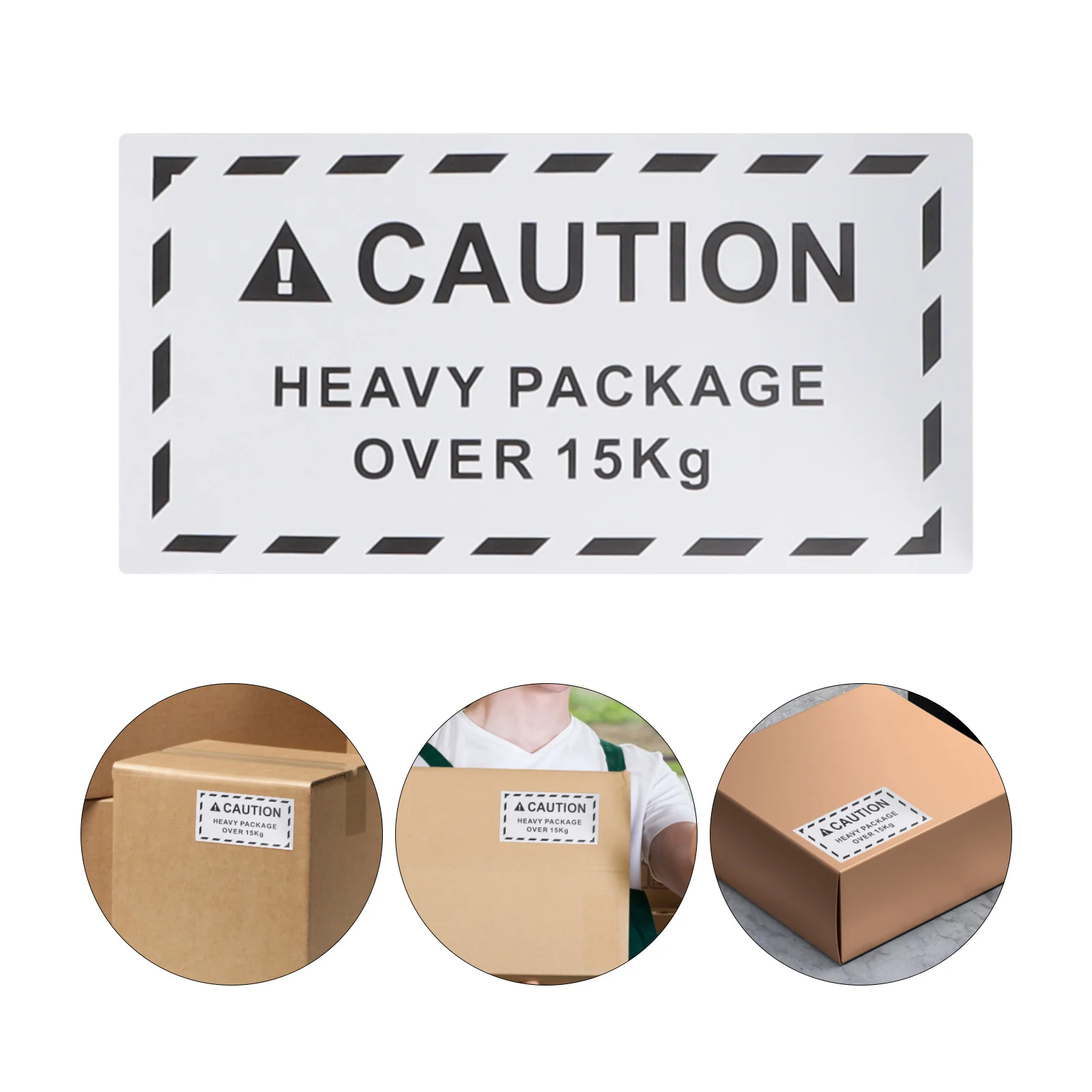

1 Roll Super Heavy Waterproof High Adhesion Stickers For Shipping Moving Boxes Pallet Warning Heavy Item Stickers Caution Box