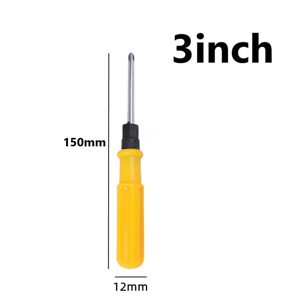 Cacciaviti per utensili manuali 2 lati Kit di strumenti per strumenti di riparazione da 2/3/4 pollici Cacciaviti a croce gialla Doppia testa Miti-funzione