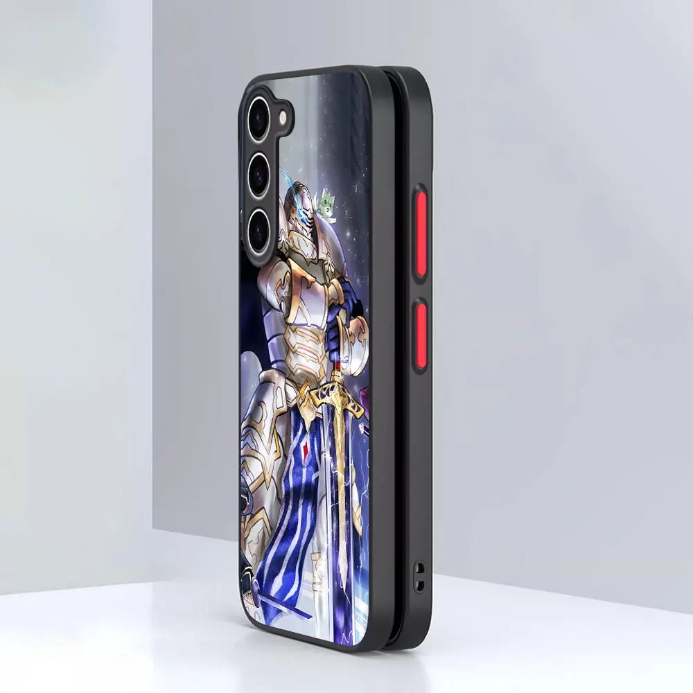 Frosted Case For Samsung Galaxy S25 S24 S23 S22 Ultra S20 FE S21 Plus S10 Lite Phone Back Cover Skeleton Knight in Another World