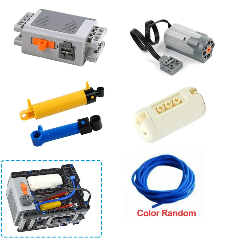 

Technology Pneumatics Building Blocks Assembly Pneumatic Airtank/Air Hose/Cylinder 19478 with M Motor DIY Toy Bricks Accessories