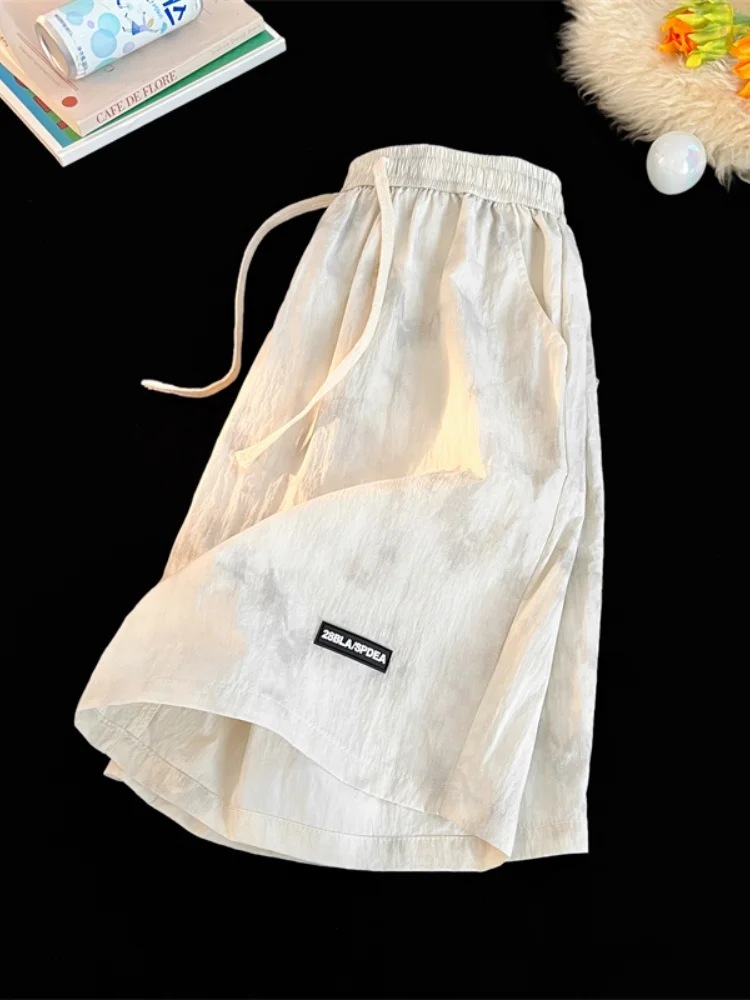 

Ice Silk Qui Dry orts Men's Summer Thin Loose Sports Five-Point Casual Loose Middle-Pants Teenage Trend High-End Feeling