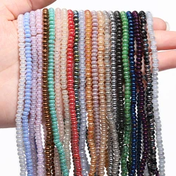 Crystal Clear Quartz Loose Beads Strand Rondelle Abacus Shape 4.5mm Natural Stone For Making Jewelry DIY Bracelet Accessories