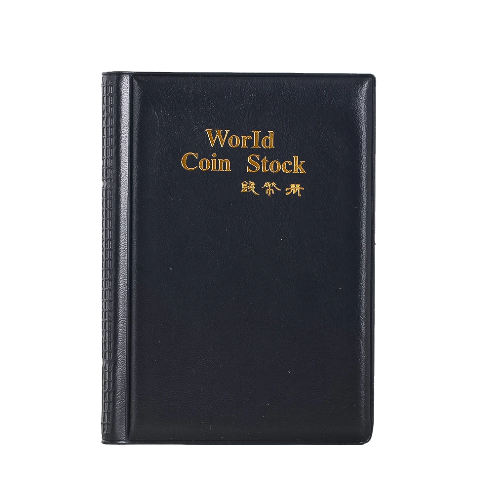 Coin Album Holder Collection Book PU Leather Commemorative Coins Money Penny Organizer Storage Bag Book for Pounds Pence Dollars