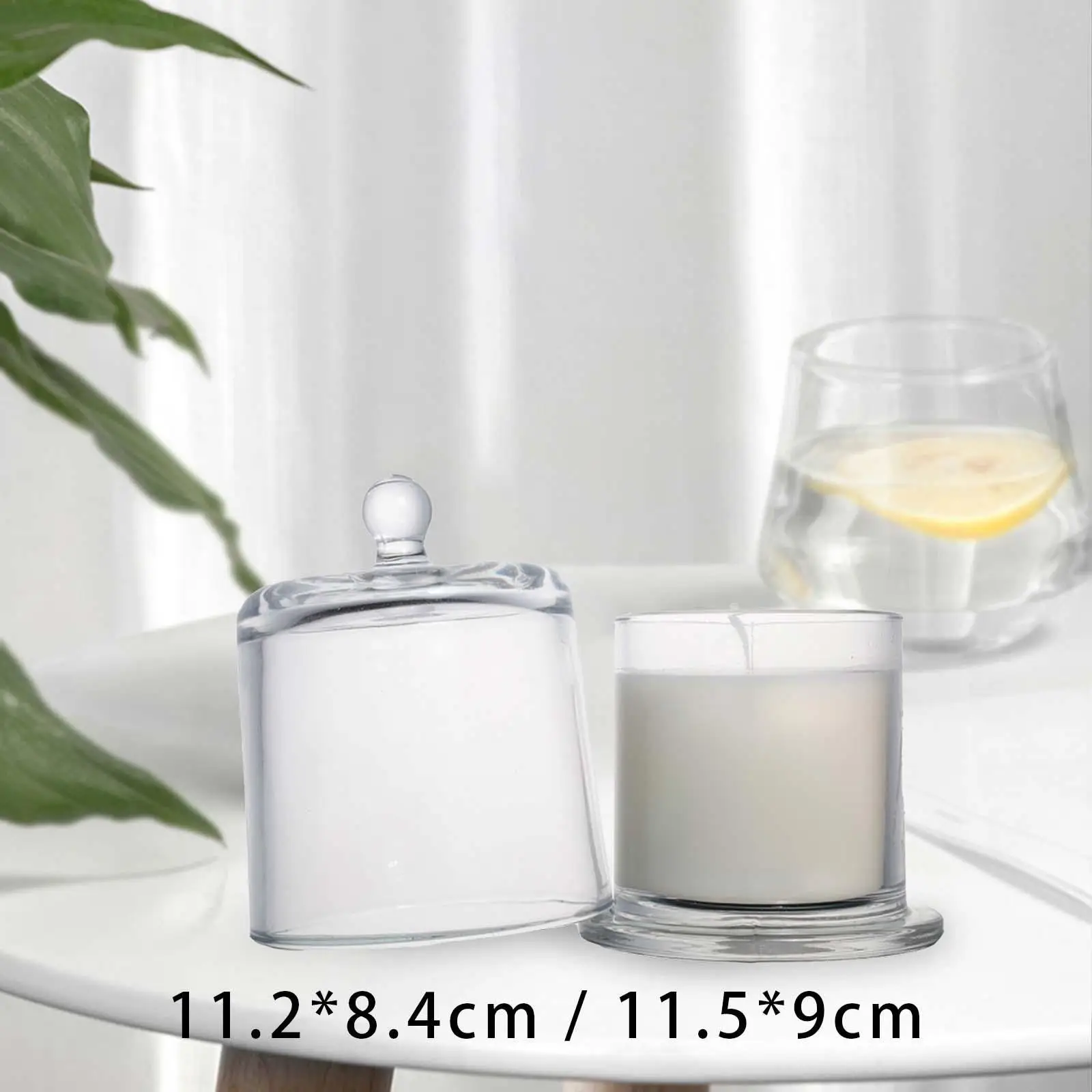 Bell Jar Candle Holder Wedding Table Decoration with Top Handle Cloche Glass Dome for Candy Dessert Plants Cake Aroma Stones