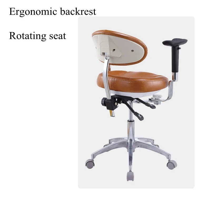 Dental Stool with Backrest Chair with Dynamic Wwheel Dentist Stool  PU Ergonomic Dentist Stool Doctor Chair