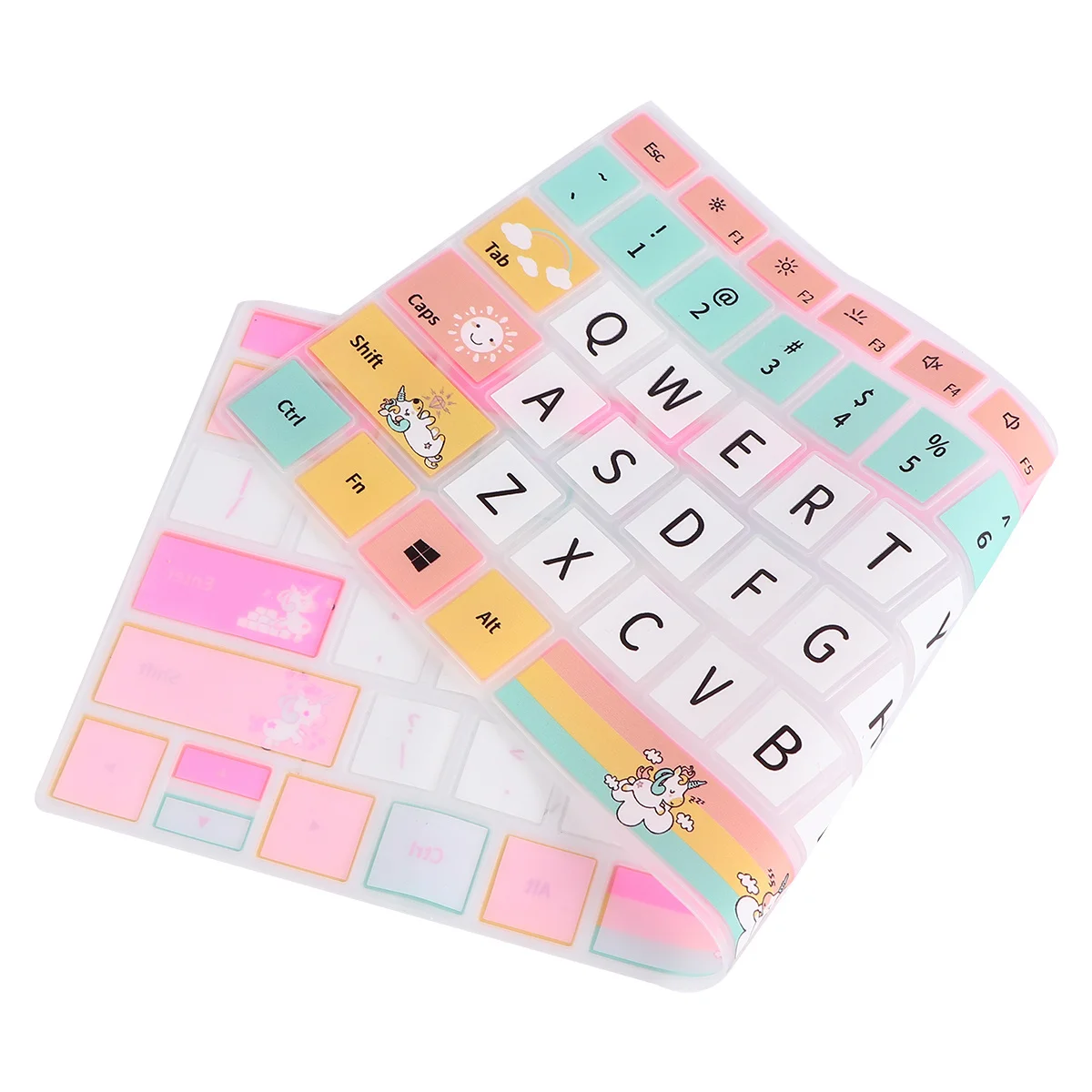 

Keyboard Cover for Durability Silicone Membrane Painted Computer Protective Film Cartoon Unicorn
