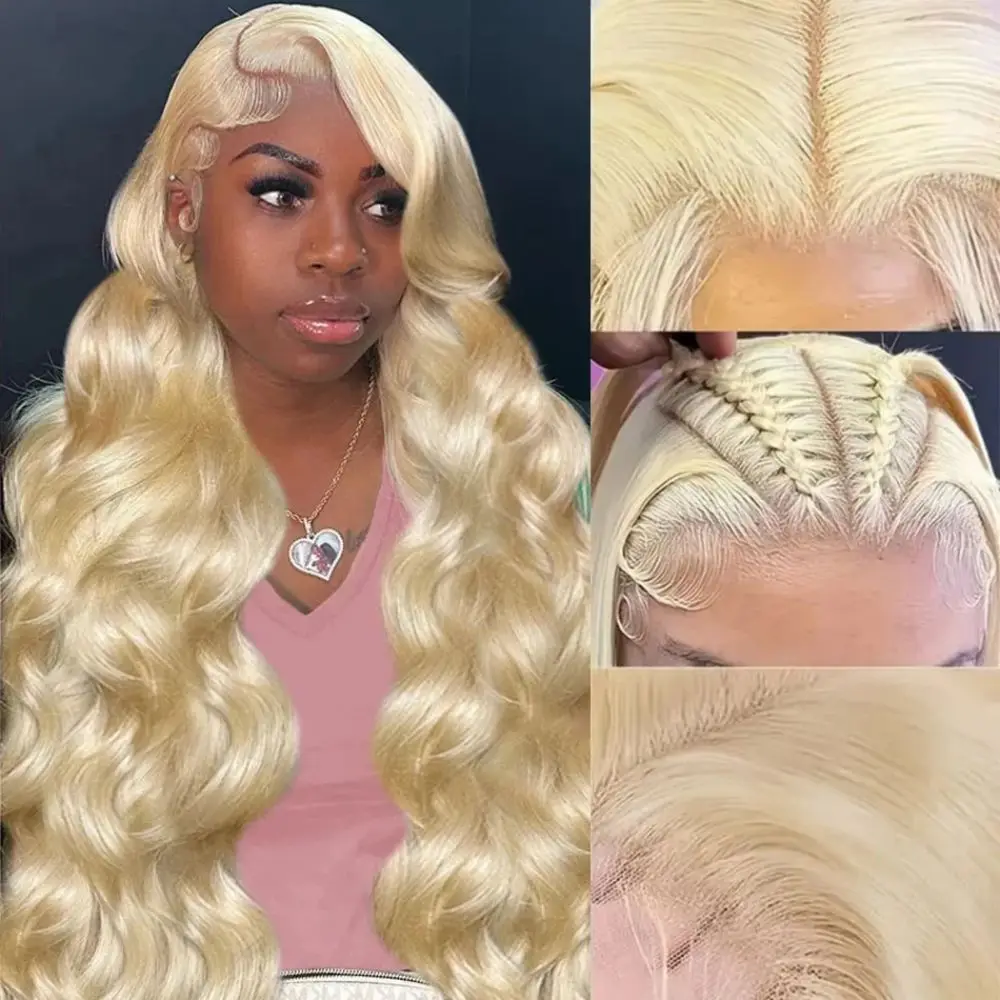 36 Inch 13x4 13x6 HD Transparent Body Wave Lace Front Human Hair Wigs 200 Density 613 Honey Blonde Lace Frontal Wig Brazilian