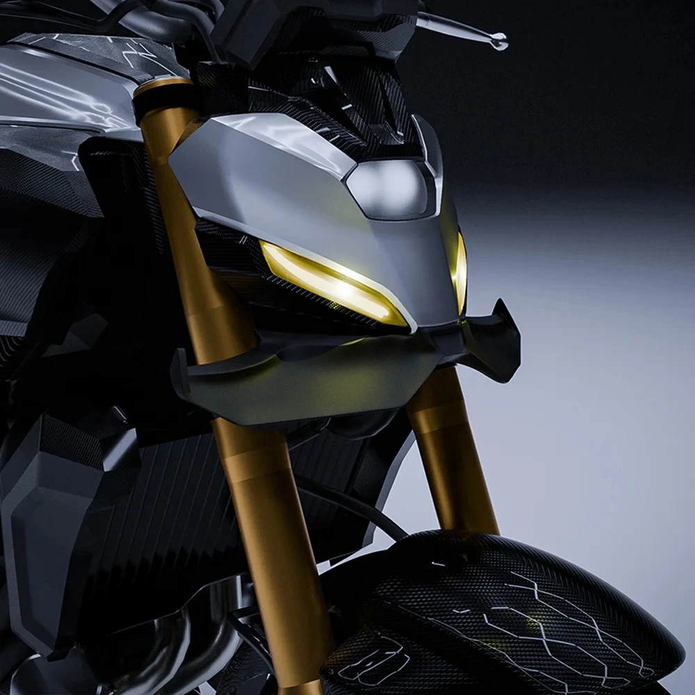 

Fit MT-07 Front Spoiler For YAMAHA MT07 MT07 2025 Motorcycle Accessories Front Lower Lip Wind Wing Aerodynamics Fairing Winglets