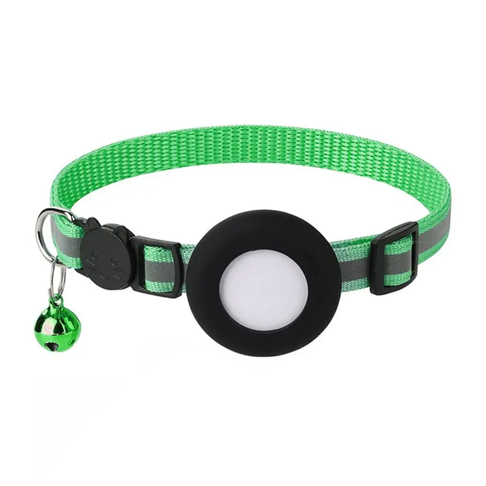 For Airtag Case Pet Reflective Collar Neck Ring Anti Lost GPS Tracker Protective Case Cat Neck Strap Universal Pet Supplies