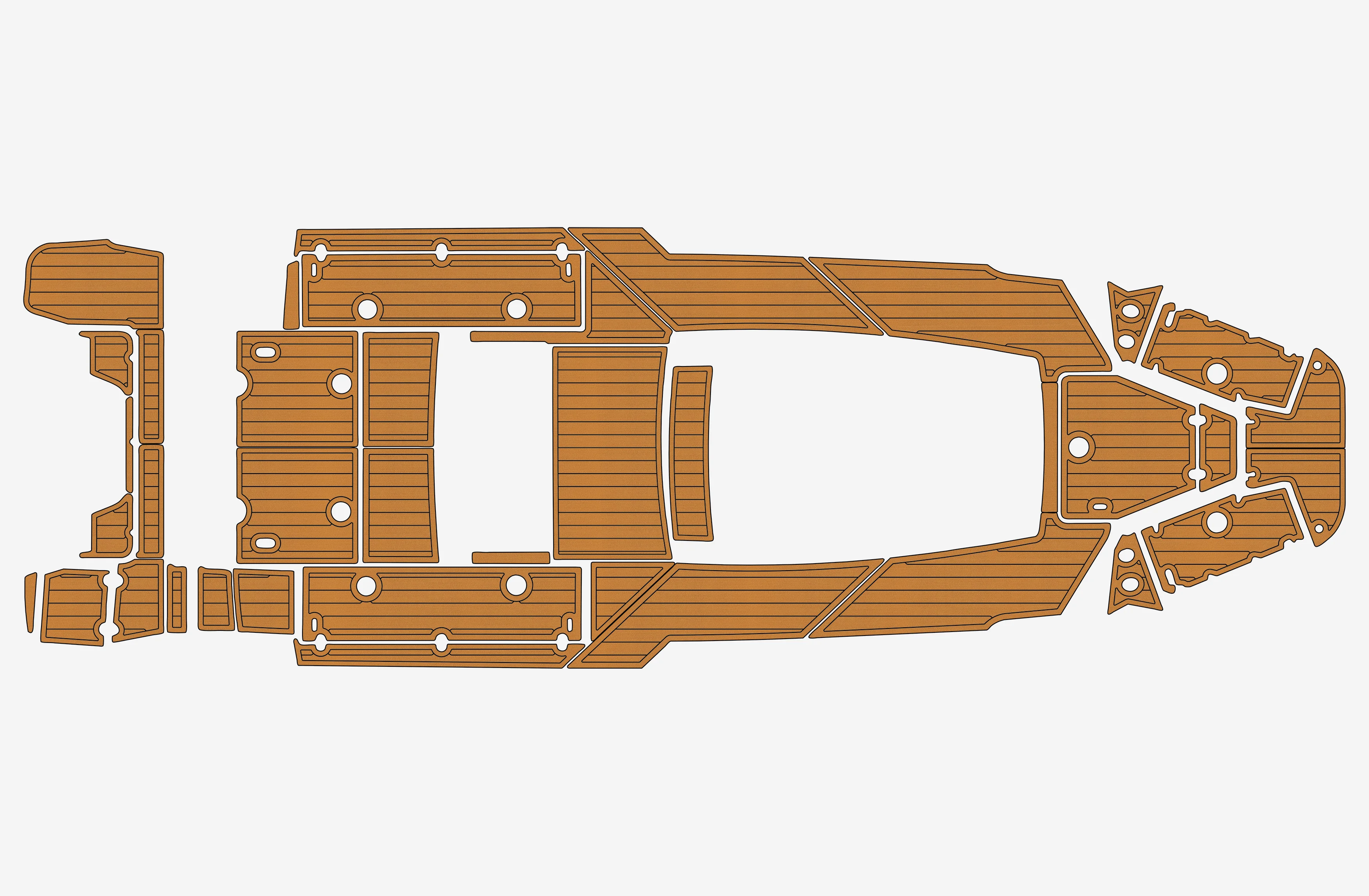 Eva foam Fuax teak seadek marine floor For 2018-2022 Blackfin  272 CC  Cockpit Swim platform  1/4