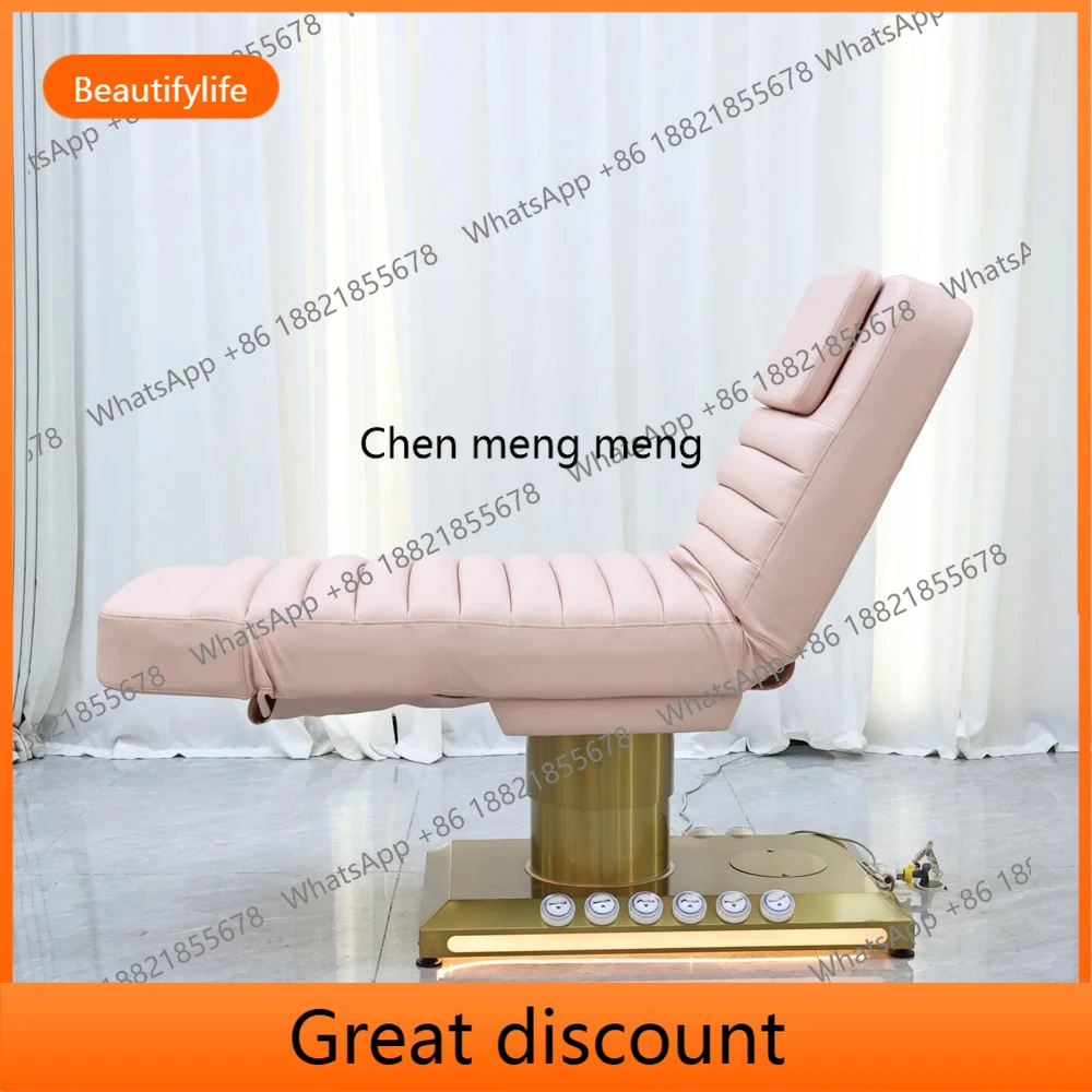 

M45 розовое эстетическое кресло, косметическая спа-кровать, электрическое кресло для лица, синтетическая кожа, салон красоты, массажная кровать для ресниц