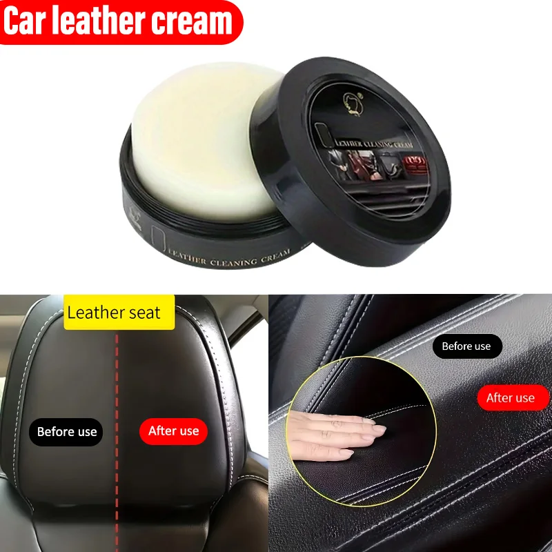 

Car Leather Seat Maintenance Care Oil Multifunctional Cream Interior Polishing Stain Removal Refurbished Cleaning Car Interior