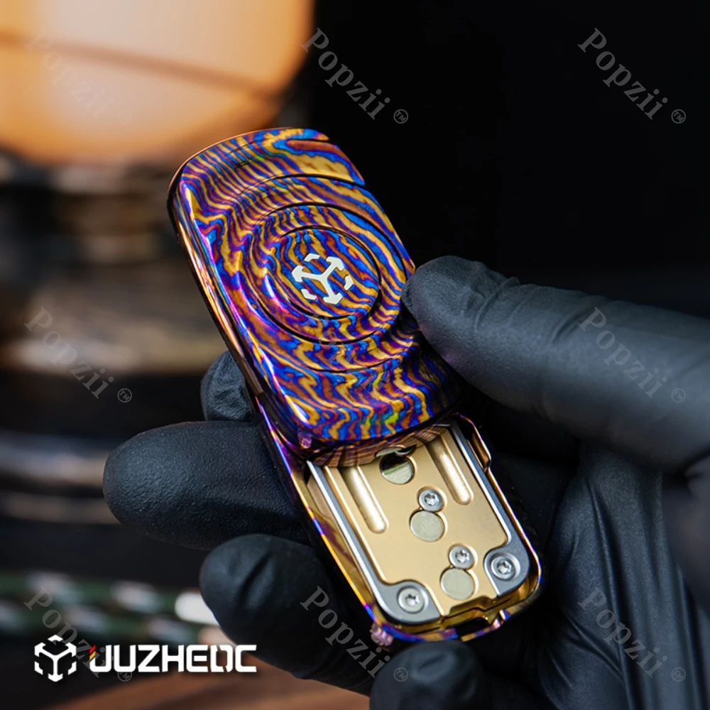 JUZHEDC سبائك التيتانيوم EDC تموج ضبط شوكة المنزلق المغناطيس تململ المنزلق الكبار الإجهاد الإغاثة اللعب أداة باردة القلق اللعب