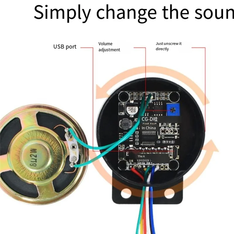 ABGI-Reversing Alarm Access Control Voice Reminder For Car Start, Reverse Horn Alarm, Escalator, Toll Station