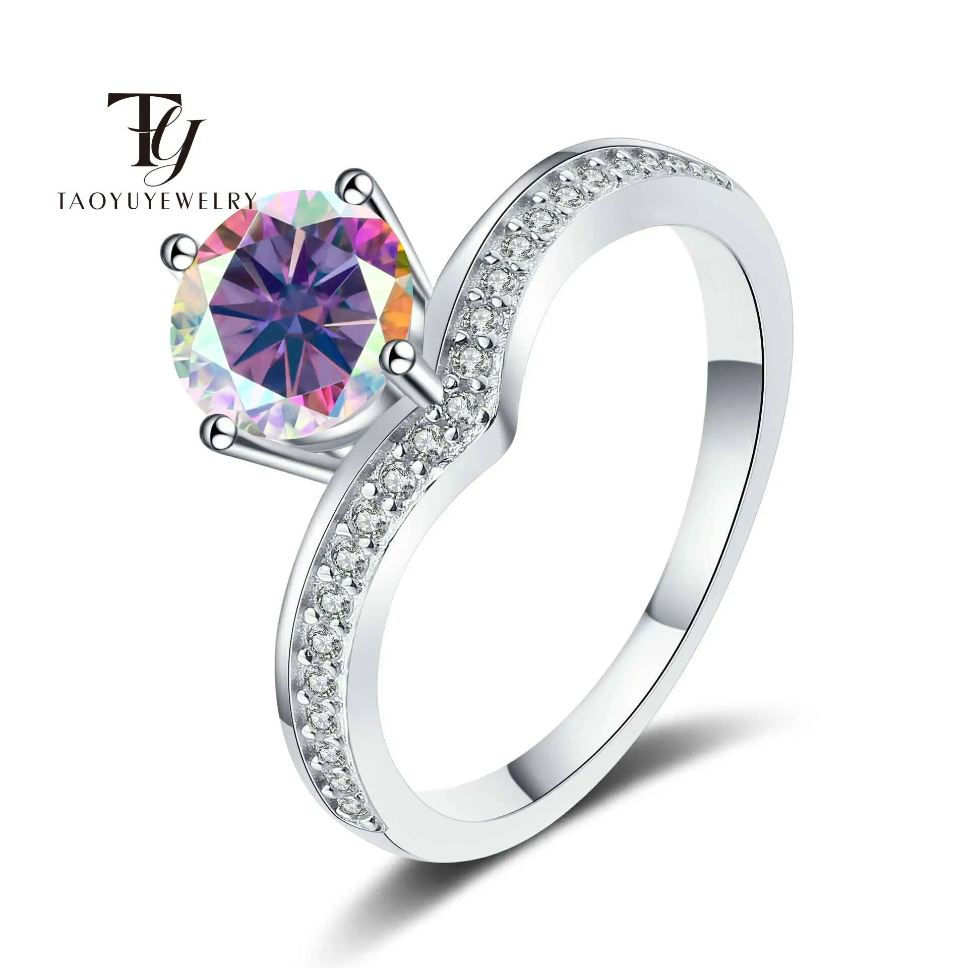 

Classic D Color 1 Carat Moissantie White GRA Ring For Women Wedding Anniversary Ring 100% 925 Sterling Silver Fine Jewelry Gift