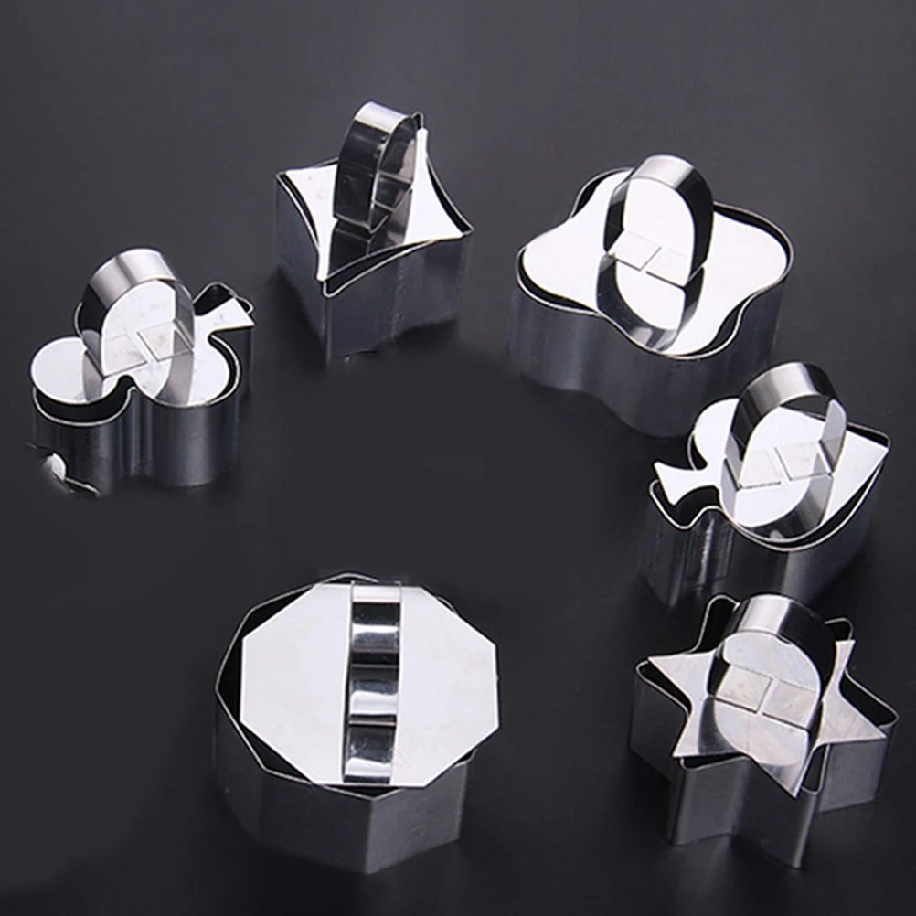 

Stainless Steel Mousse Mold Sushi Cake Baking Onigiri Cookie Stencils Pusher Pancakes Mold With Press For Making