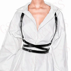 Gothic Leder Sexy Brust Harness Punk frauen Körper Harness Bondage Cage Sculpting Taille Gürtel Bdsm Erotische Bh Straps Hosenträger