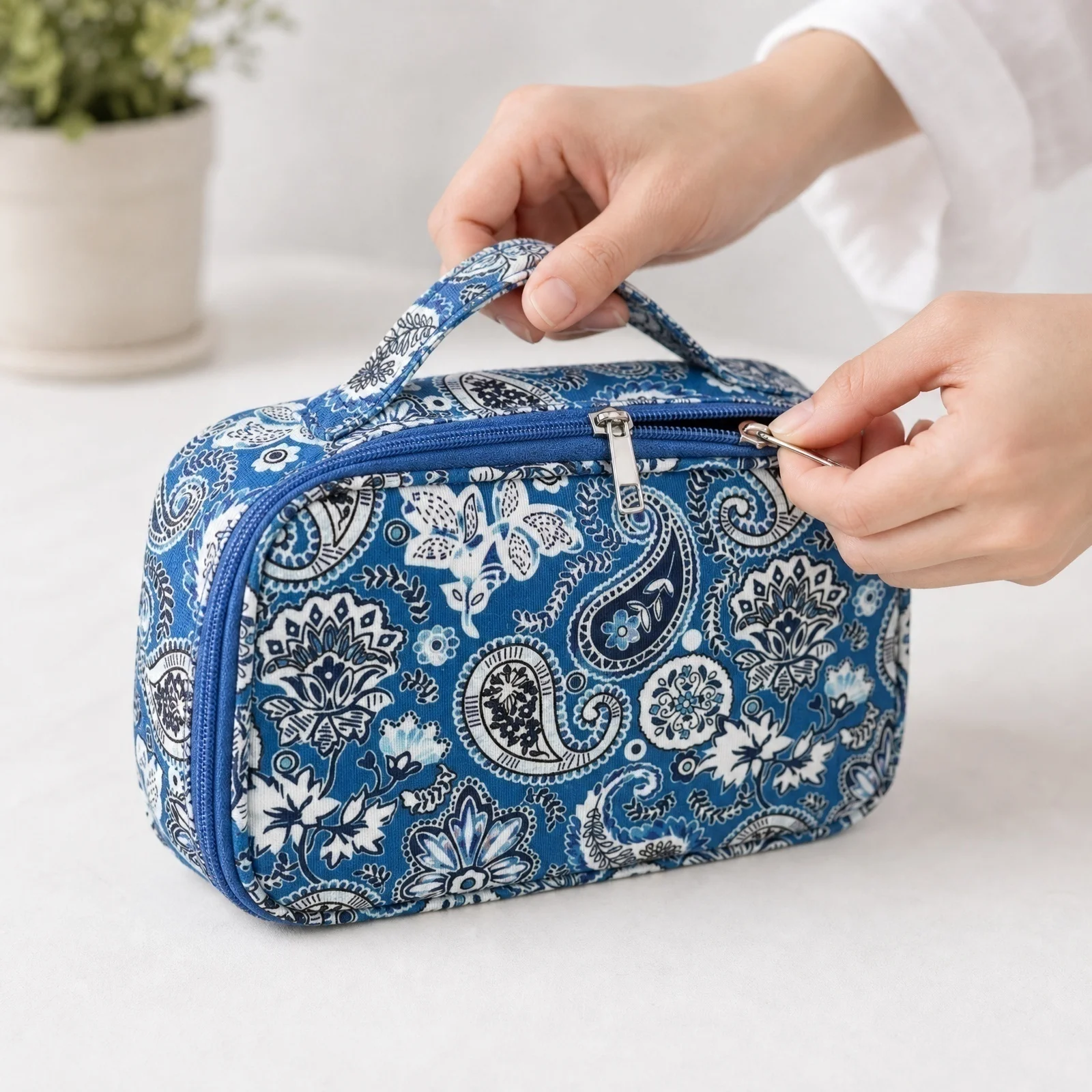 Portable Carry Bag for Mahjong Vintage Pattern Storage Bags Fashion Travel Handbag for Mahjong Set Vintage Tote Bags