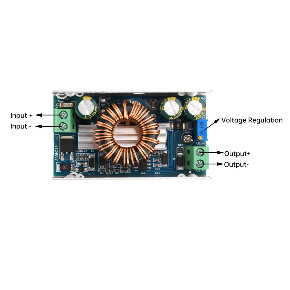 100W 6A DC-DC Buck Converter Step Down Module Constant Current LED Driver Power Step Down Voltage Module Electrolytic Capacitor