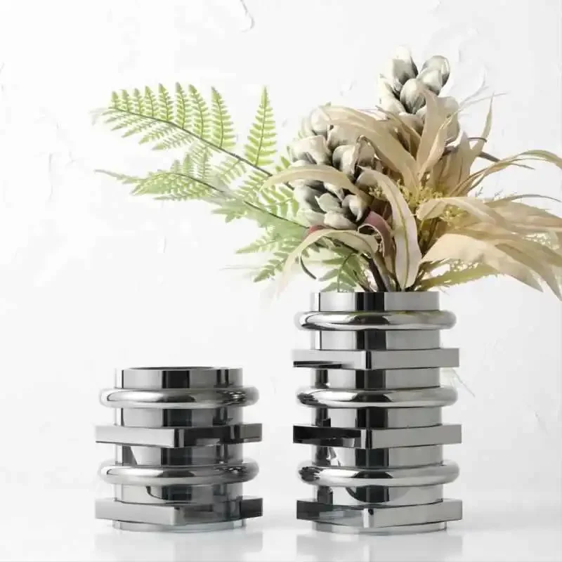 Modern light luxury crystal irregular flower arrangement ornament sales department model room living room home decoration vase