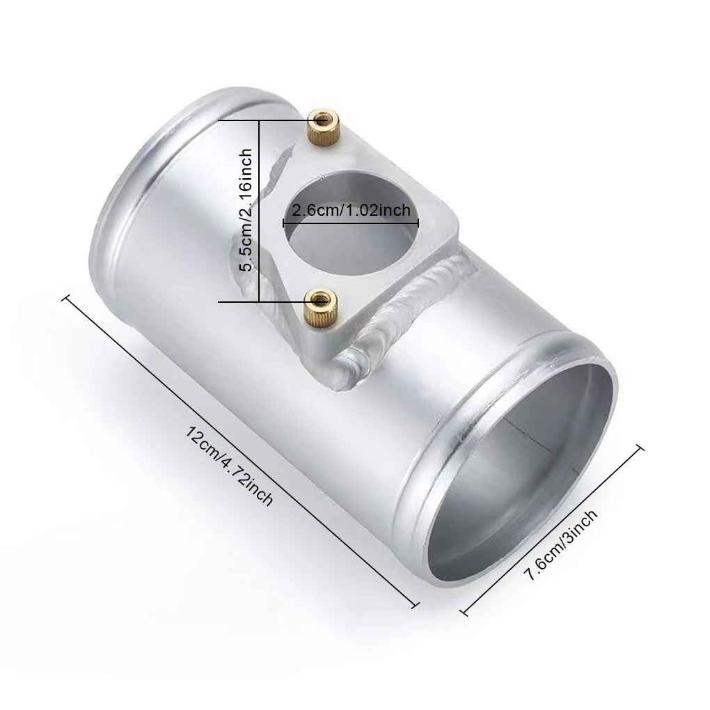 อะแดปเตอร์เซ็นเซอร์วัดการไหลของอากาศแบบยูนิเวอร์แซล พร้อมเกจวัด ตัวฐานยึดทำจากอลูมิเนียมอัลลอยด์ อุปกรณ์ซ่อมรถยนต์ อะไหล่ทดแทน