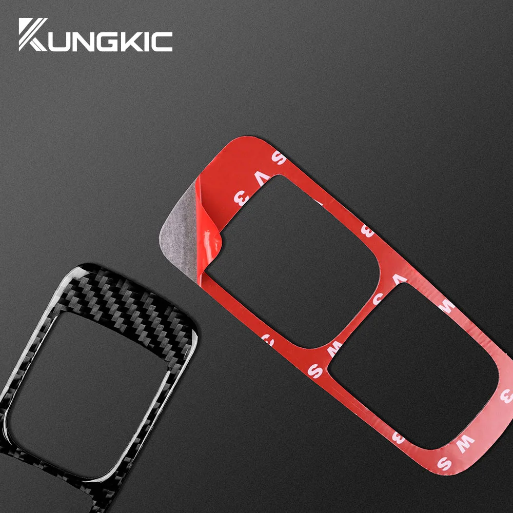 Real Soft Carbon Fiber Sticker For Porsche Cayenne 2003 2004 2005 2006 2007 2008 2009 2010 Window Lifting Button Frame Panel image 5