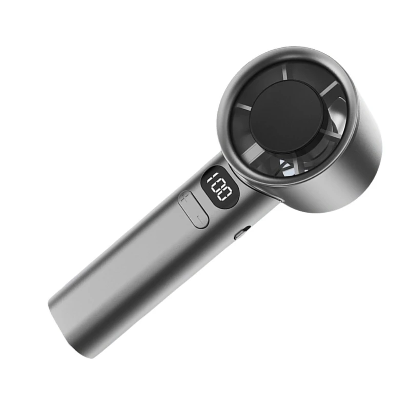 Quạt cầm tay Quạt làm mát động có thể sạc lại Quạt bỏ túi nhỏ Quạt USB tốc độ vô cấp Màn hình kỹ thuật số cho văn phòng