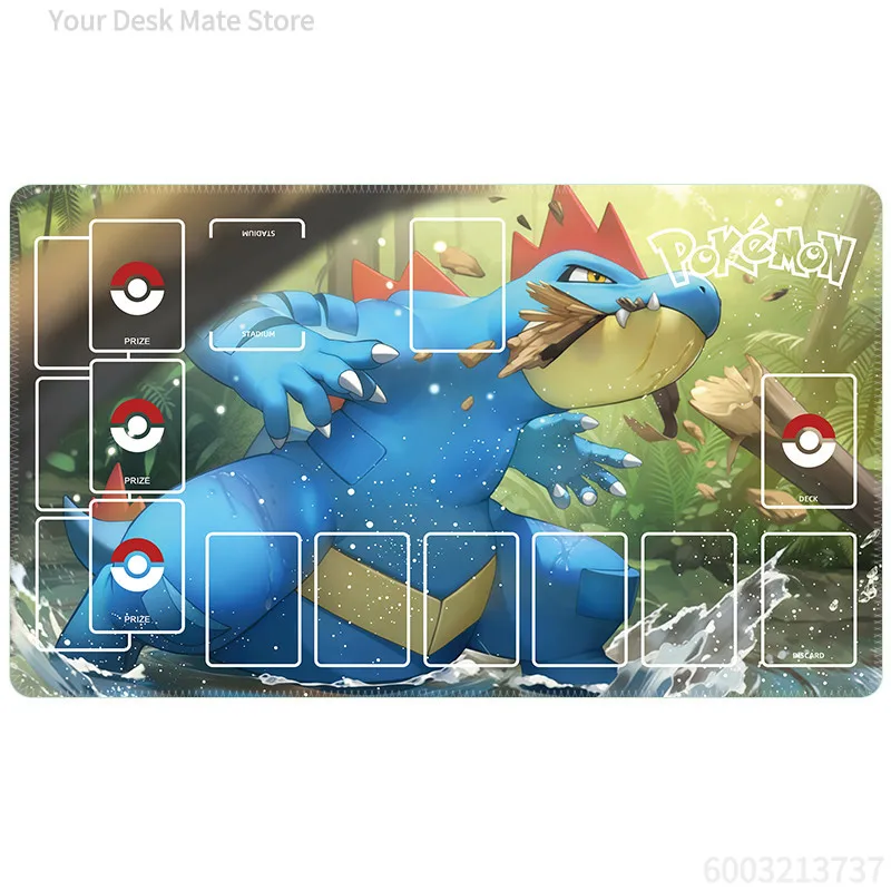 Pokemon TCG Playmat Jirachi Feraligatr Gengar Alola Trainers Ditto Non Slip Rubber Battle Mat Card Game Table Mouse Pad