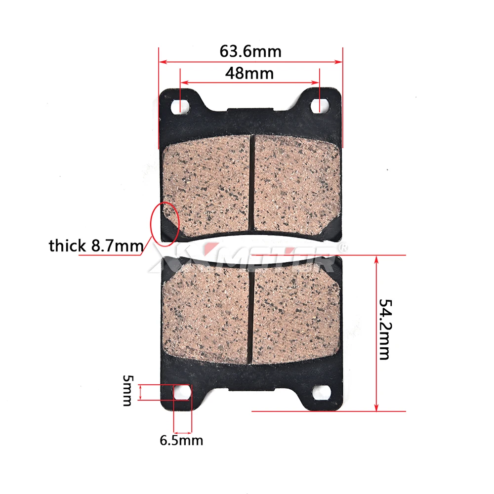 XX Motorcycle Front & Rear Brake Pads Disks For YAMAHA TZR 125  FZR 250 FZR 400 XJR 400  FZ FZX YZF XJ XV TDM 400 600 700 750