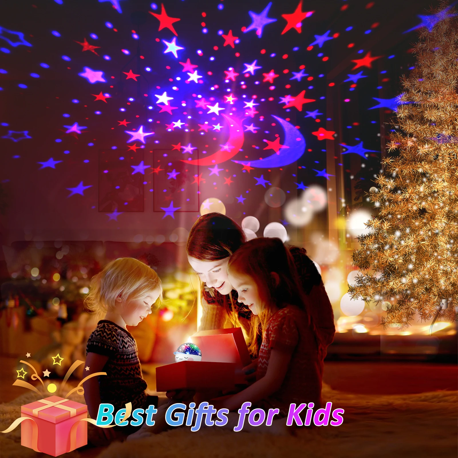 Kids Starry Sky Night Light Projector 8 RGB Color Modes 360° Rotating Projection Lamp Birthday Gift Children Bedroom Decoration view 5