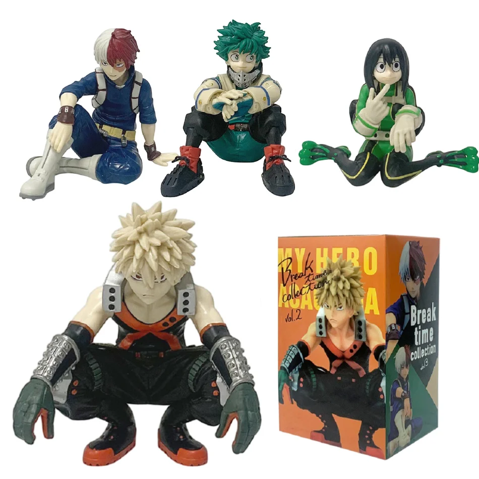 Nuovo My Hero Academia Anime Figura Shoto Bakugou Boku Izuku Duke Azione in PVC Quattro Figure Seduta Postura Serie Collezione Modello