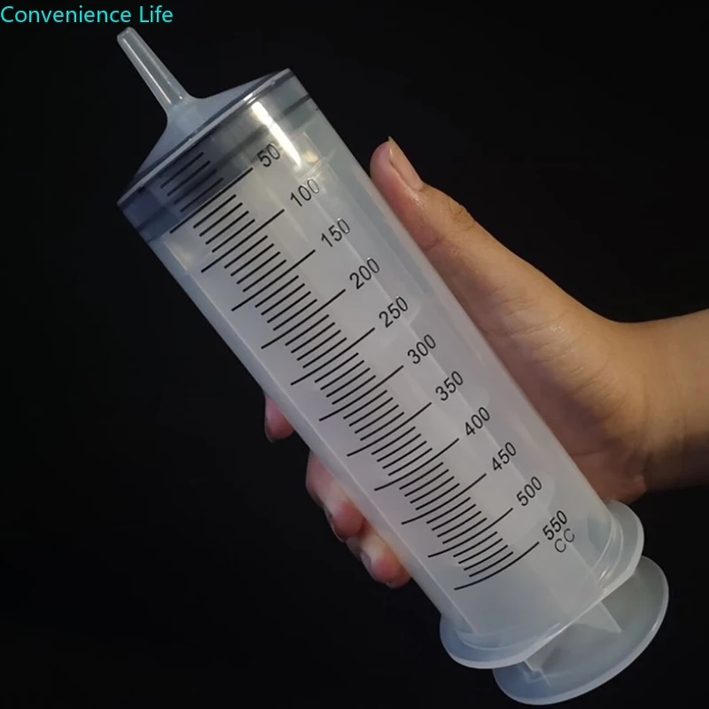 syringe 500 ml Large Capacity Syringe Reusable Pump Measuring With 1m Tube Feeding Ink suministros para perros dog accessories