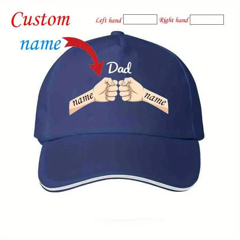 قبعة بيسبول قابلة للتعديل بطباعة مخصصة للأب، قبعة بيسبول ساندويتش طراز قديم، خفيفة الوزن 100% بوليستر، قابلة للغسل يدويًا