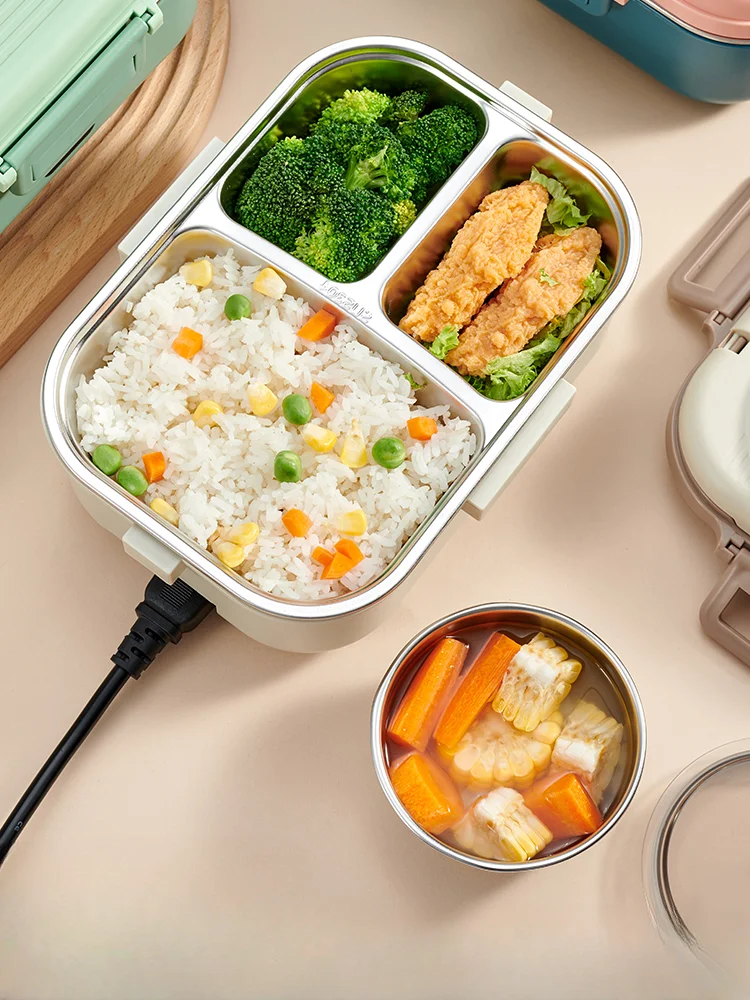 Electric Self-heating Lunch Box, 220V, Portable, Plug-in, Ultra-Long Insulation, Water-free, Artifact