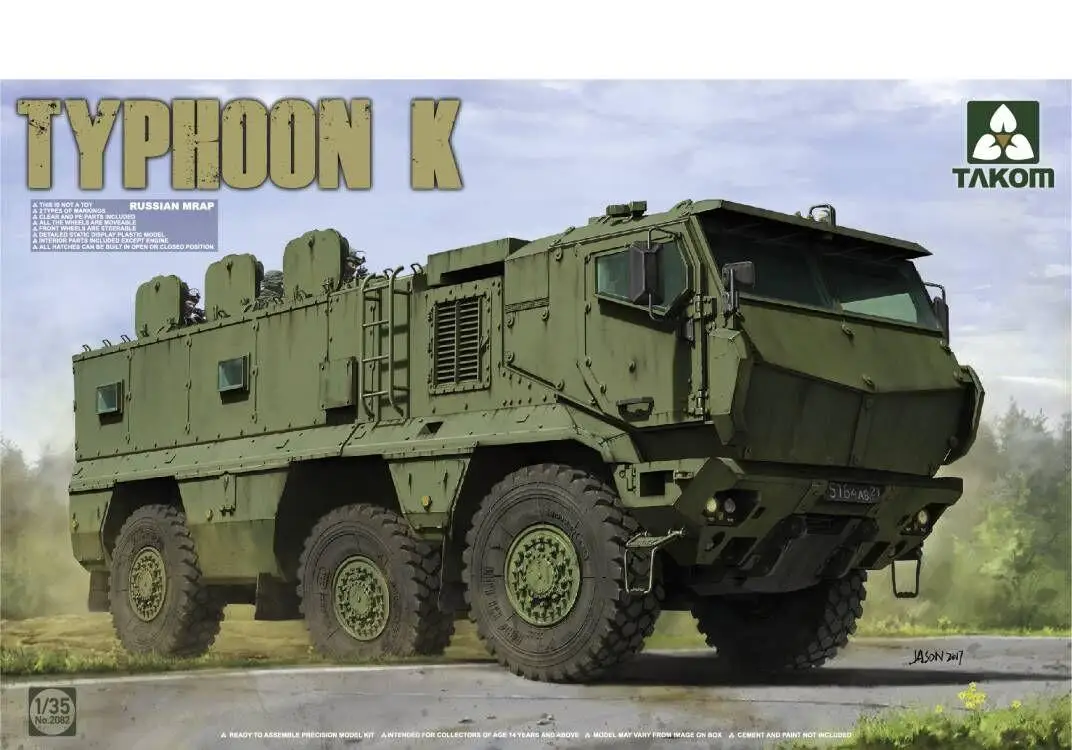 

TAKOM 2082 1/35 Russian KamAZ-63968 Typhoon K MRAP Model Kit