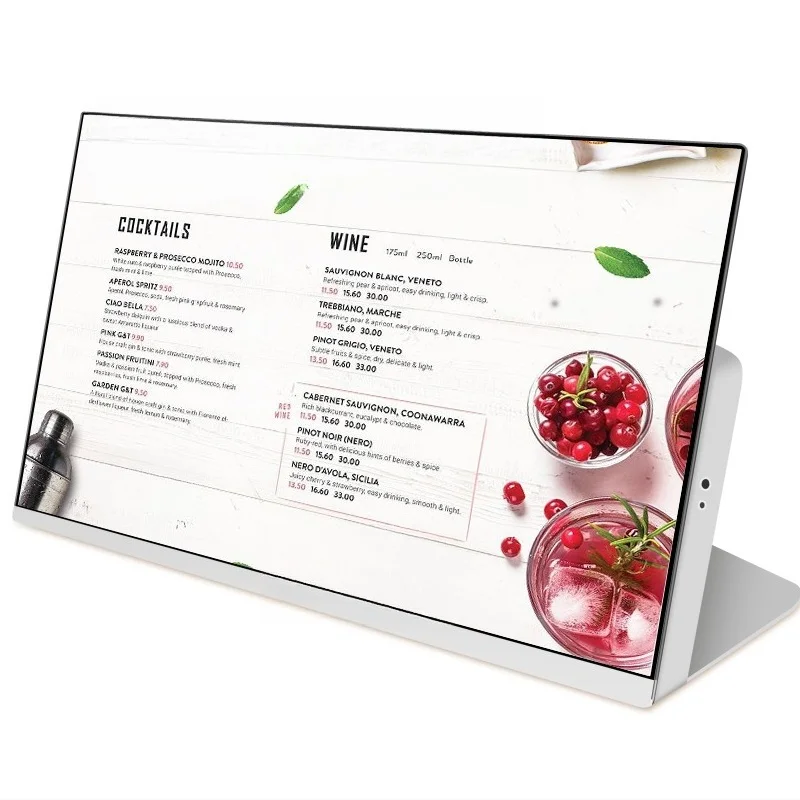 Indoor 32 43 50 55 inch LCD advertising display high definition screen driver TV menu system Restaurant digital menu board