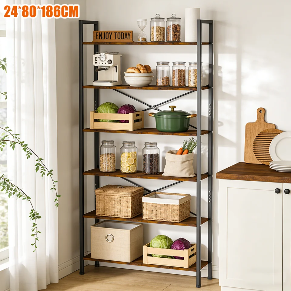 Multifunctional Bookshelf and Storage Rack