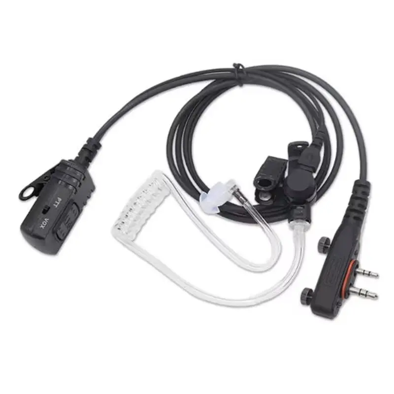 New Walkie Talkie PTT Mic Headset Earpiece For ICOM IC-F16 F21 F26 F1000 F4000 F4001 V8 V80 Radio Air Tube Headphones