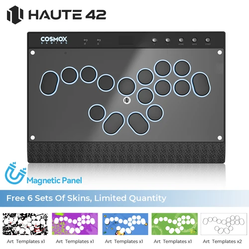 Controlador Arcade magnético sin pegatinas Haute42, teclado C16-S Hitbox, controlador sin palanca para PC/PS4/PS5/Switch Fight Stick Hitbox