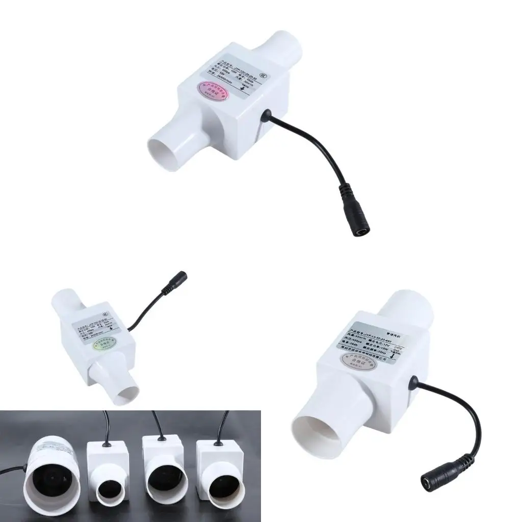 

Простой в установке высокоэффективный канальный вентилятор с низким уровнем шума 12 В для домашней кухни, быстрый воздухообмен в