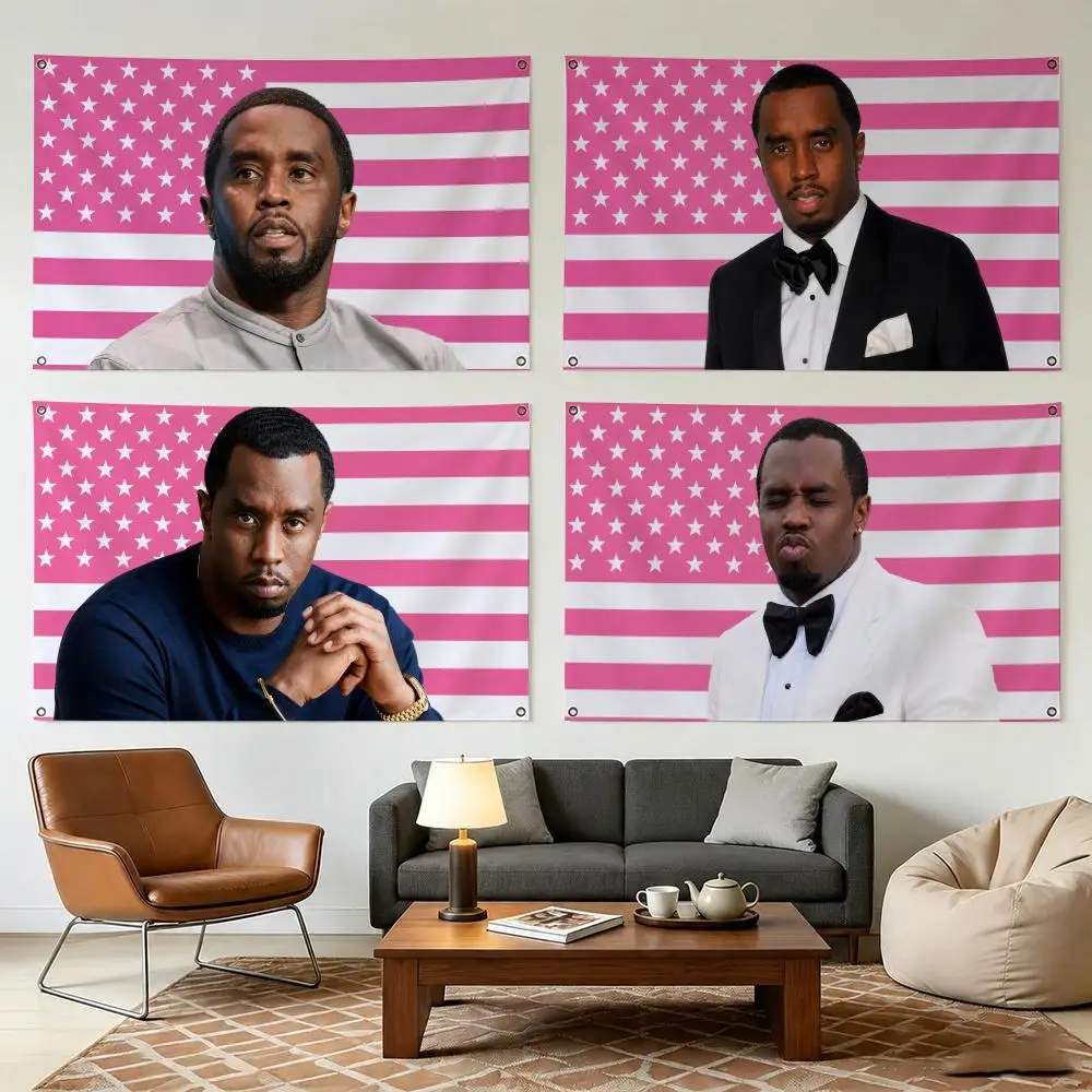 D-diddy Rapper Singer Flags Wall Hanging Outdoor Garage Room Decorative Fashion Gift Background