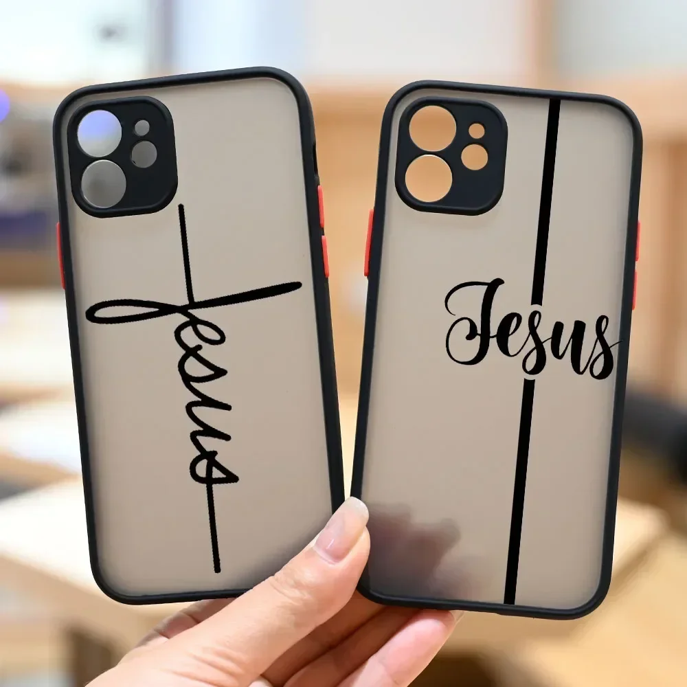 Christian Religious Faith Jesus Clear Phone Case for iPhone 15 16 14 11 12 13 Pro Max Mini XR 14 Plus SE Shockproof Cover Shells