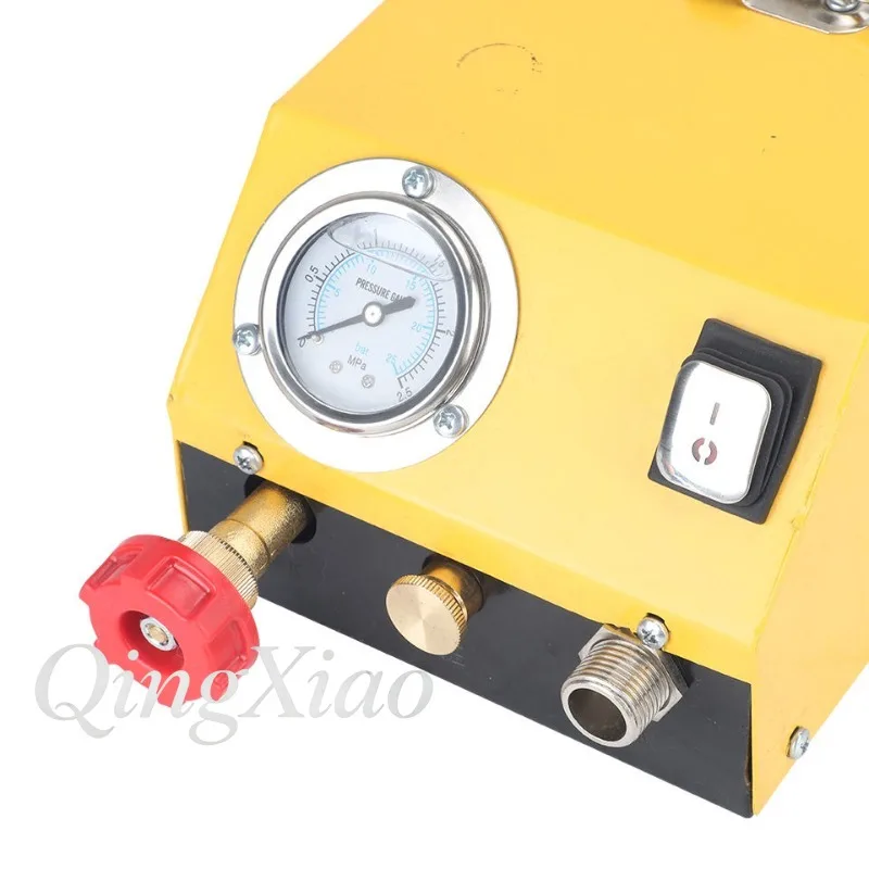Integrated Electric Pressure Test Pump Dual Cylinder Brass Pump Head Auto Stop For PPR Water Pipe Floor Heating Leak Detector view 6
