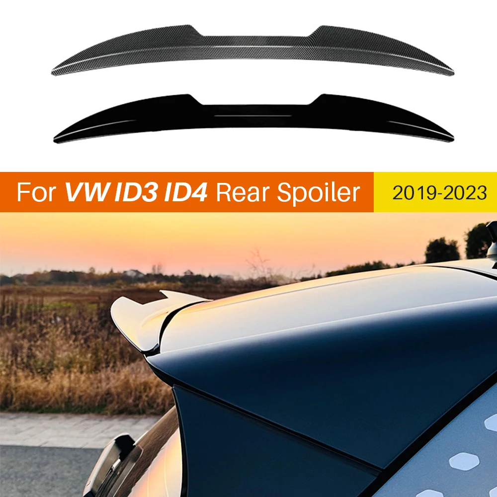 

For VW ID3 Rear Spoiler ABS Gloss Black Carbon Style ID.3 Trunk Roof Tail Wing Car Accessories 2019 2020 2021 2022 2023